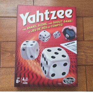 Hasbro Yahtzee Game with Black and White Dice